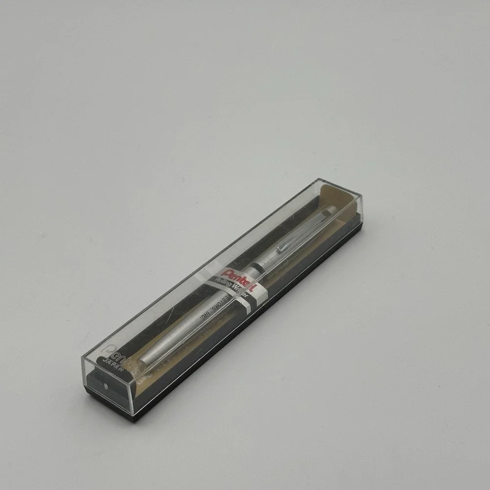 VTG PENTEL R3 Rolling Writer Rollerball Pen Anodized Aluminum Japan 1980's New